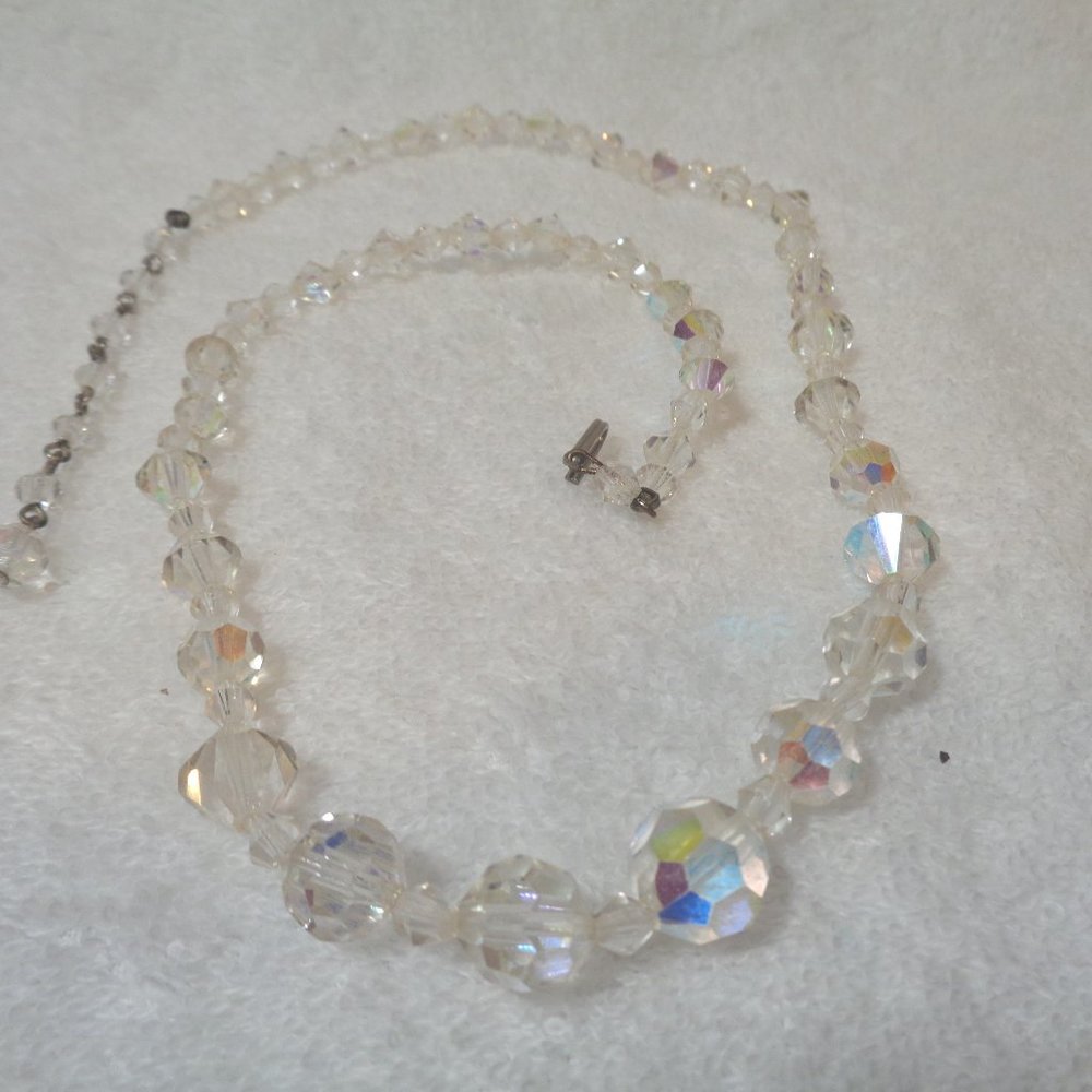 Single Strand AB Crystal Necklace